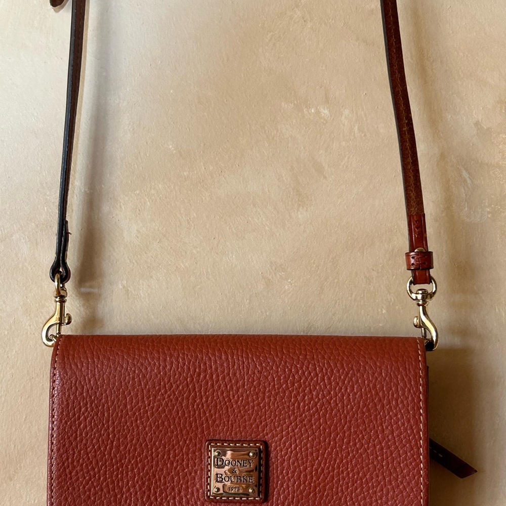 Dooney & Bourke Brown Leather Crossbody Bag